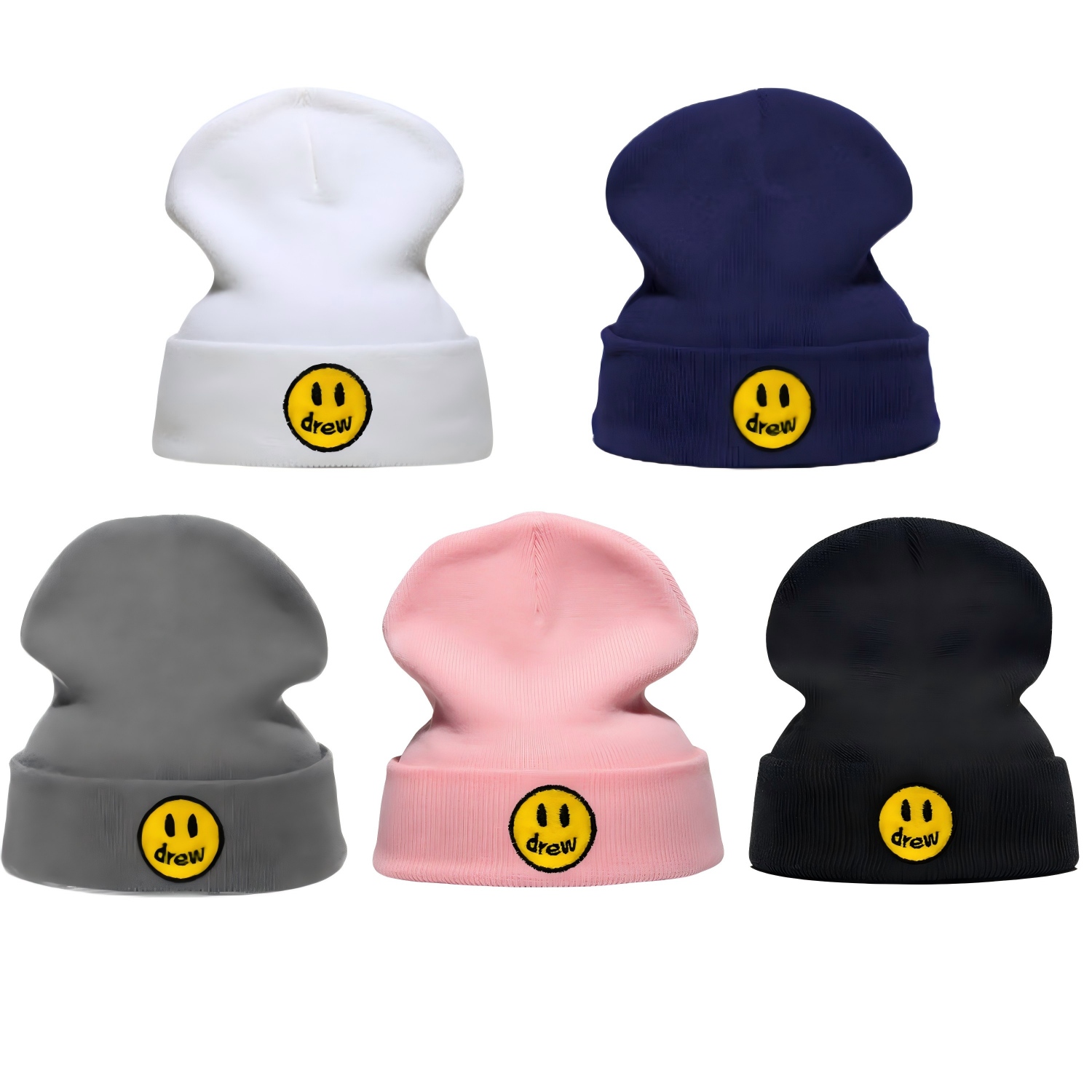 Beanie Cuffed Knit - Новая вышитая вязаная шапка-бини для мужчин