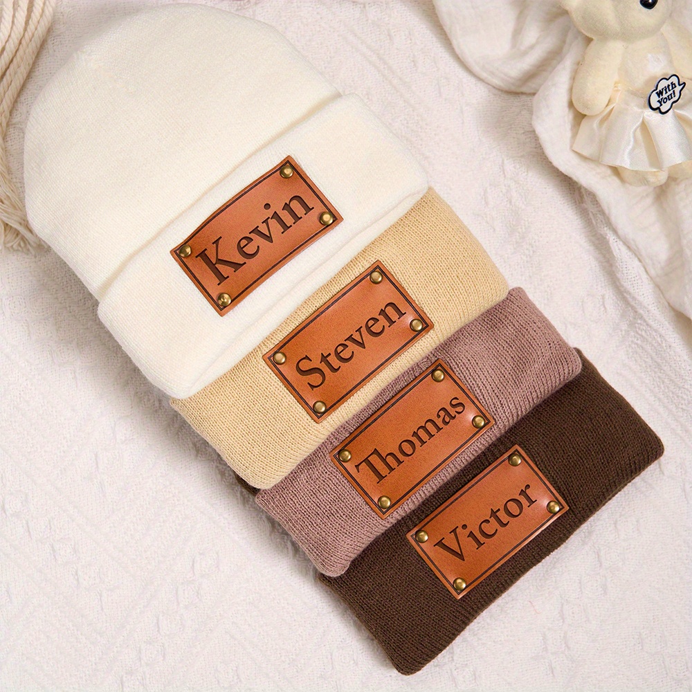 Шапка-бини с кожаной нашивкой  – обзор и цена Beanie Cuffed Knit