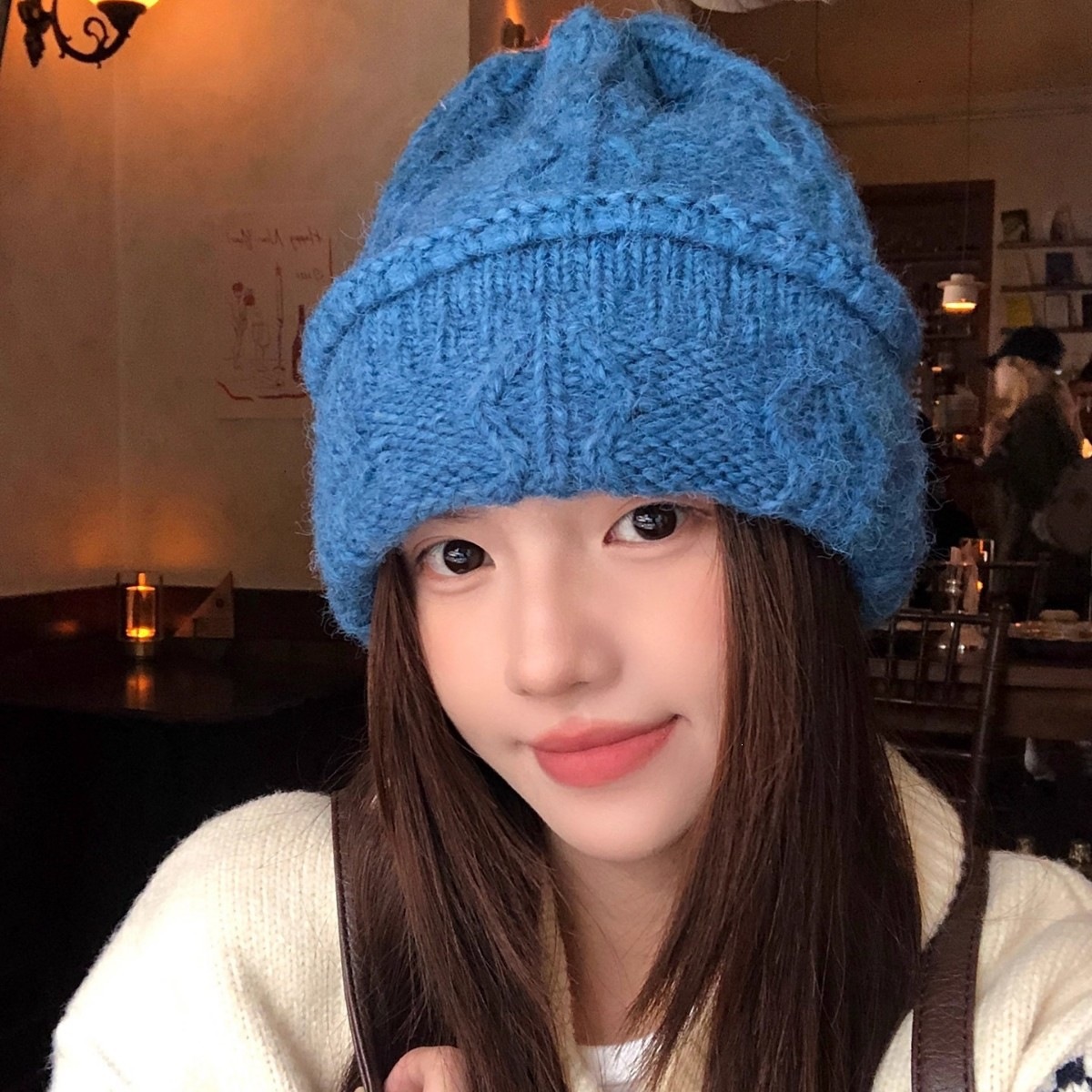 Кремовая вязаная шапка-бини дл – обзор и цена Beanie Cuffed Knit
