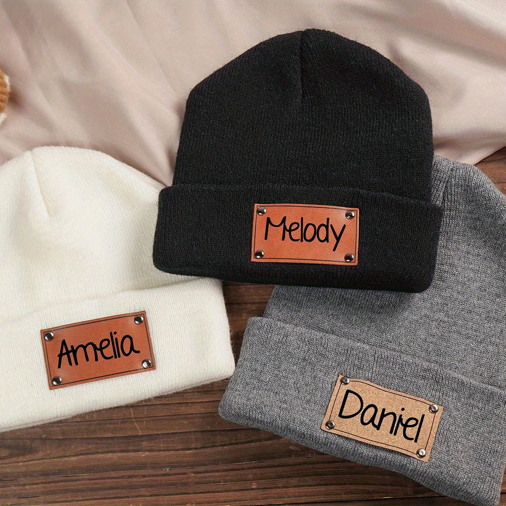Вязаная шапка-бини с кожаной н – обзор и цена Beanie Cuffed Knit